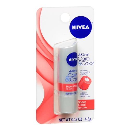 Nivea A Kiss Of Care And Color Tinted Lip Balm Carded Stick Lip Care