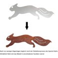 thumbnail image 2 of Rusty squirrel running, tree stake, rust decoration, height 9cm x length 30cm, 2 of 5