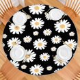 thumbnail image 2 of Bright Spring Daisy Round Tablecloth with Elastic Fit, Home and Outdoor Use, Fits 44-52 Inch Tables, 2 of 7