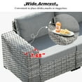 thumbnail image 5 of Ovios 12 Pieces Outdoor Furniture All Weather Wicker Patio Conversation Sectional Sofa Set with Side Table for Garden Backyard, 5 of 6