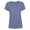 Blue, variant on Ladies' Floral Detail Slub Knit Cotton Blend Scoop Neck T-Shirt - Lilac - Large