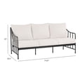 thumbnail image 2 of Better Homes & Gardens Aubrey Outdoor Metal Sofa with Cushions, Black & Cream, 2 of 8