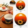 thumbnail image 3 of SKYSONIC 2 pcs Sunflower Butterfly Sunset Pot Holders Trivets, Heat Resistant Trivets,Autumn Fall Flower Cotton Thread Weave Mats for Hot Pads Pans Pot Bowl Teapot, 3 of 7