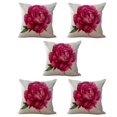 thumbnail image 1 of 5X Vintage Floral / Flor de Throw Pillow Case de Cojin Sofa Rosa, 1 of 5
