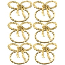 IDEANATEGRATE Napkin Rings Decor Golden 6Pcs For Parties And Family Gatherings