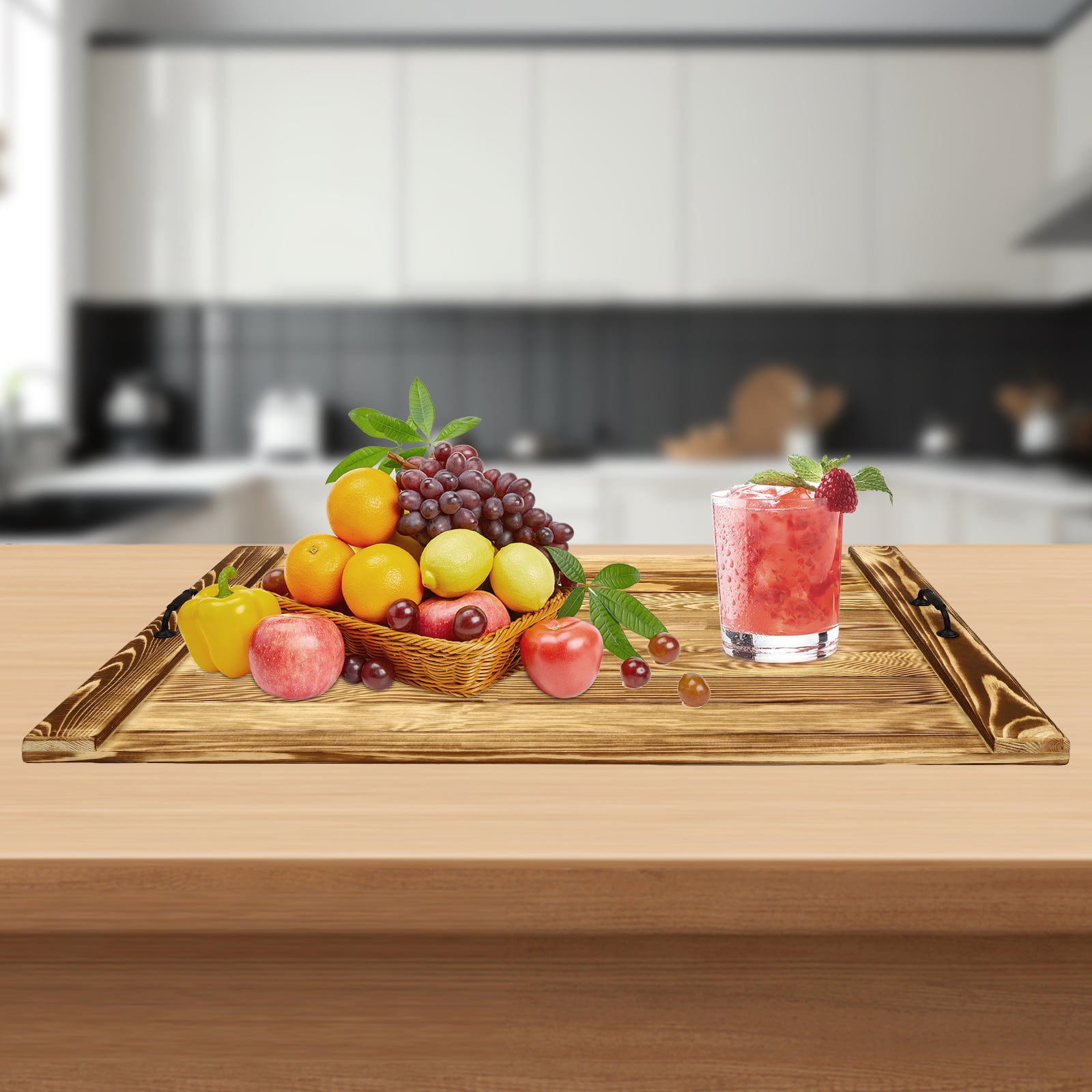 Wildnix Stove Top Cover for Kitchen Counter, Pine Wood Material with 30x22 Inches Large Size, Durable Burner and Sink Protector, Extra Workspace