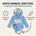thumbnail image 4 of Sesame Street Elmo Cookie Monster Big Bird 3 Pack Hooded Cosplay Bodysuits Newborn to Infant, 4 of 5
