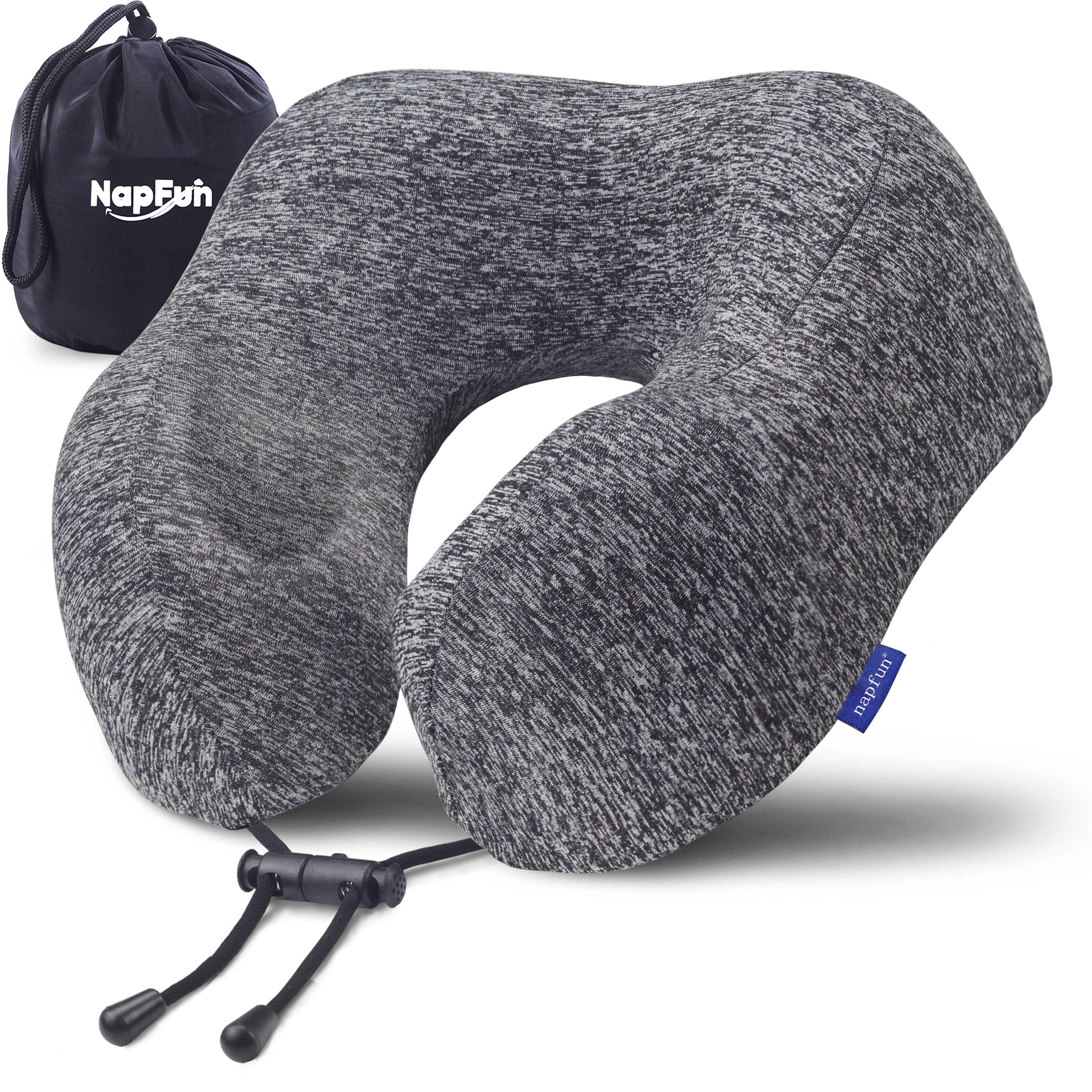 napfun Memory Foam Travel Pillow for Airplane Neck Support & Plane