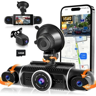 Z-Edge Z3Pro 2K+1080P WiFi Dash Cam, Dual Car Camera with Night