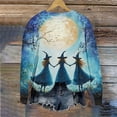 thumbnail image 4 of YUGYXL Halloween Shirts for Women Plus Size Long Sleeve Tops Funny Witchy Pumpkin Ghost Graphic Tees Cotton Crewneck Blouses J Multicolor M, 4 of 6