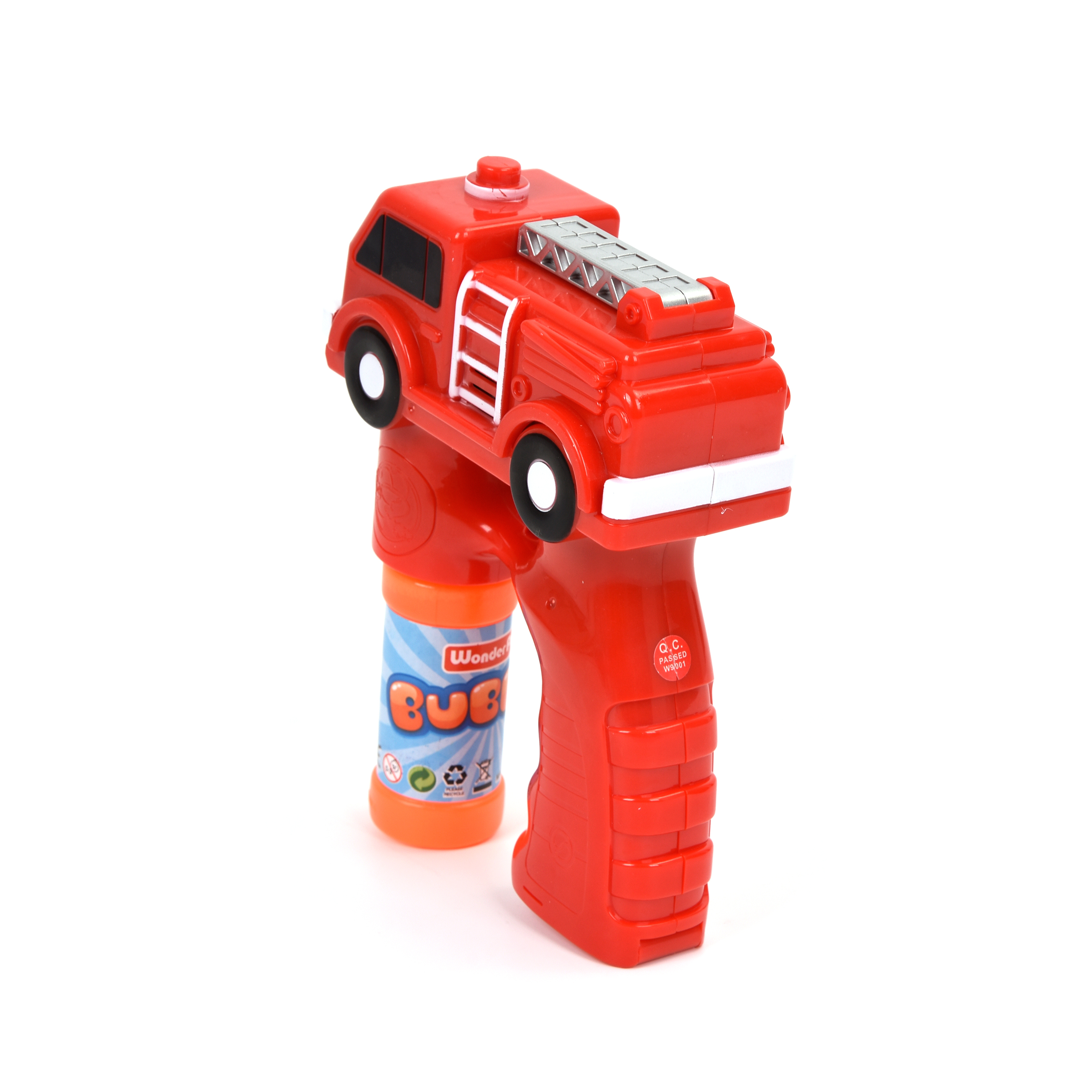 WonderPlay Police Car and Fire Truck Bubble Blaster Combo Pack - Set of Two Blue & Red