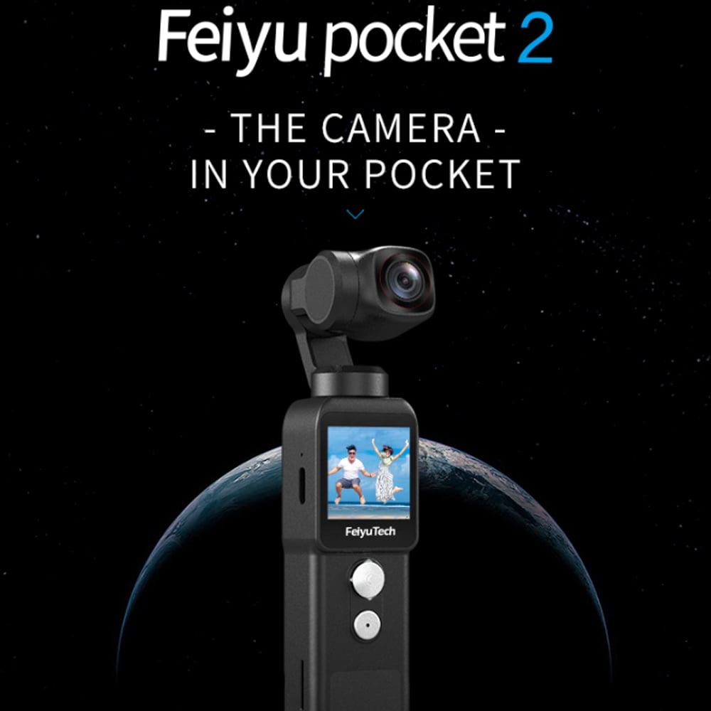 Handheld Stabilized Camera 3-Axis Gimbal, FeiyuTech Pocket 2, 4K Video  Action Camera, 130 ° View, Magnetic AL Speaker Mic, 4xZoom, 12MP Photo,  512G 