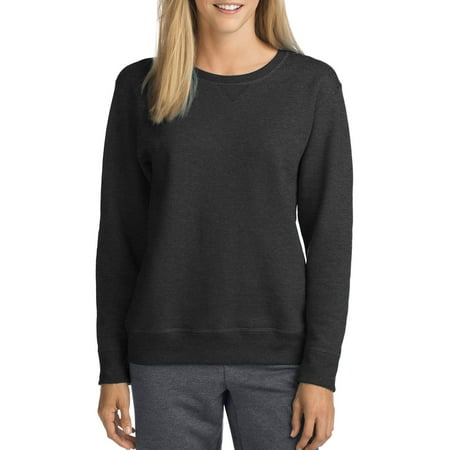 Logo White Womens Sweatshirt - Hanes Women's Fleece V-Notch Sweatshirt