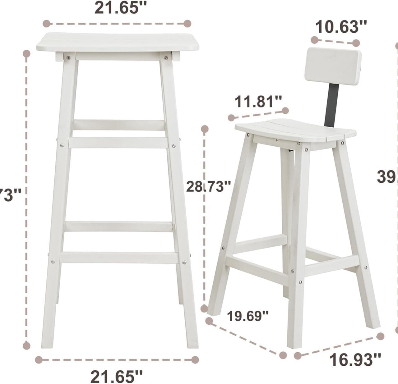 Outdoor Bar Table, HDPE Patio Bar Table, All Weather Height Patio Tables, Outdoor Bar Height Table, Tall Bistro Pub Table for Outside Deck, Porch