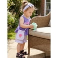 thumbnail image 3 of BemeyourBBs Toddler Baby Girls Summer Clothes Cute Infant Baby Girls Ice Cream Outfits Embroidery Tank Tops and Stripe Ruffle Shorts Set Bag Headband 4Pcs Clothing, 3 of 9