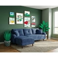 thumbnail image 1 of Sala Modular Sofá Cama Reversible De Velvet Azul Beehive Memory Foam Modelo Aventus, 1 of 8