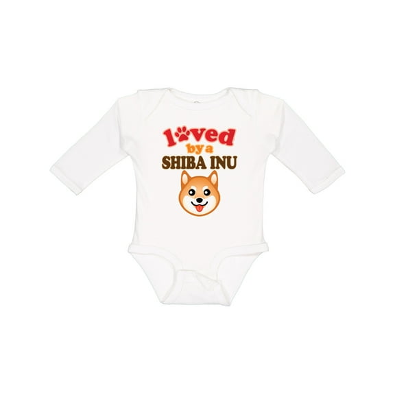 Inktastic Shiba Inu Dog Lover Boys or Girls Long Sleeve Baby Bodysuit