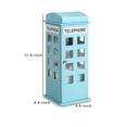 thumbnail image 5 of Telephone Booth Jewelry Box with 2 Drawers, Light Blue - Saltoro Sherpi, 5 of 5