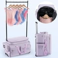 thumbnail image 5 of Dance Bag with Garment Rack, 28"Purple Wheeled Duffel Dance Bag with Rack Dance Costumes Rolling Garment Bags For Travel, Garment Duffle Bag For Dance Competition Travel Bag with Garment Rack, 5 of 9