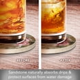 thumbnail image 5 of Thirstystone Paeona II Round Natural Sandstone Coaster 4-Pack, 5 of 6