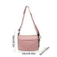 thumbnail image 3 of Canvas Crossbody Purse - Women's Lightweight Shoulder Bag Minimalist Messenger Bag Casual Daypack Organizational Pocket Handbag(Pink), 3 of 6