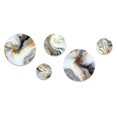 thumbnail image 2 of Designart "Marble Abstraction in White and Gold II" Modern Transitional Metal Wall Art Set of 5 Piece, 2 of 5