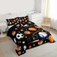thumbnail image 3 of Homewish Cute Football Soccer Bedding Comforter Set for Teen, Modern Ball Sports Twin Comforter Sets, Kawaii Stars Print Reversible Bedding Set, Luxury Bedroom Decor, 2pcs, 3 of 8