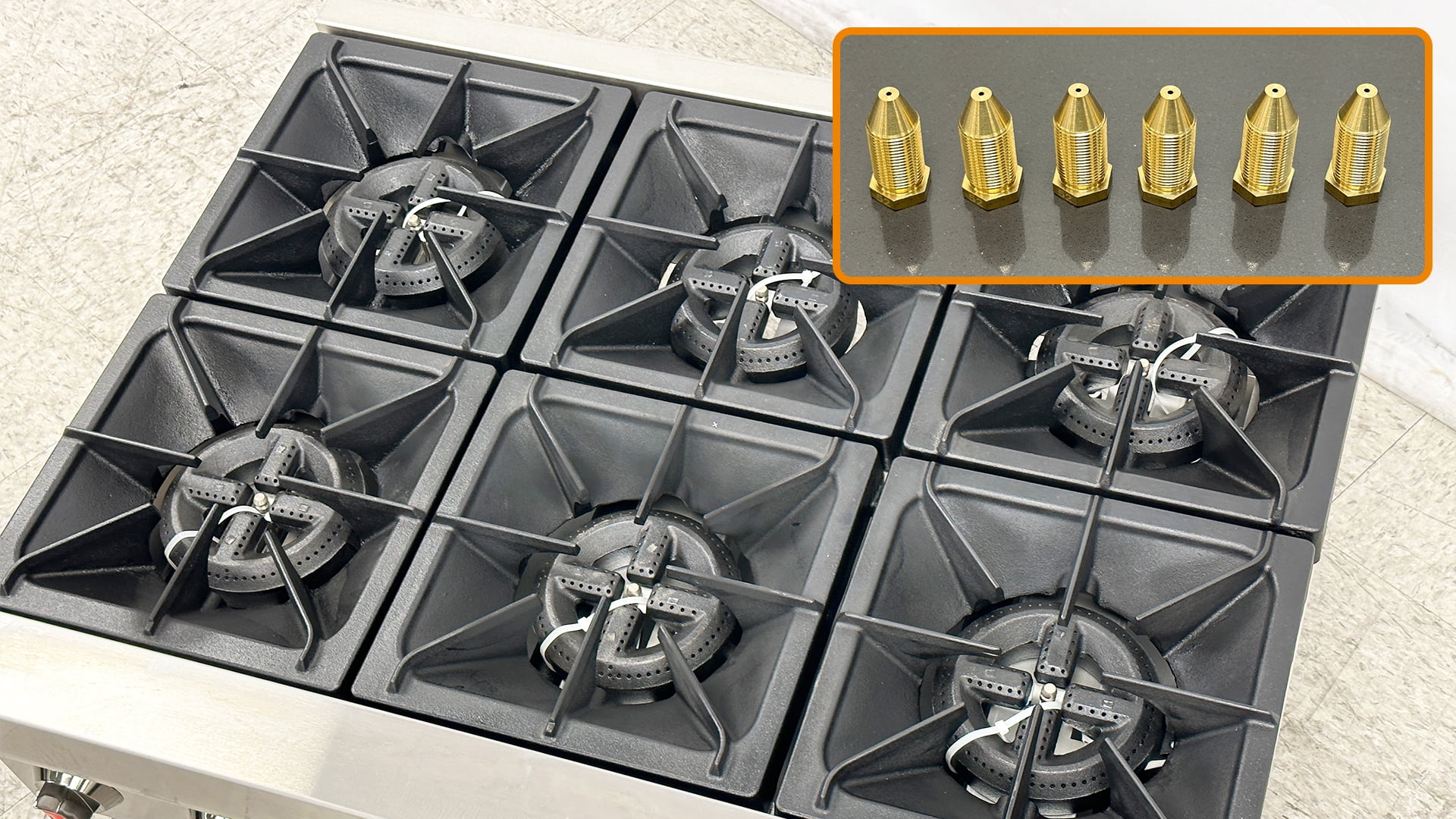 NSF Gas Hot Plate 6 Burner Gas Stove 36" Commercial Stove Top Countertop Gas Range Commercial Cooking Equipment 150,000 BTU, ETL Listed