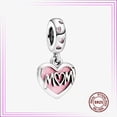 thumbnail image 4 of Sterling Silver Charm Heart Series Pendant For Original Charms DIY Bracelet Dad Mom Bead Sisters Gift Women Jewelry, 4 of 6