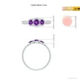 thumbnail image 4 of ANGARA Natural 0.25 Ct. Amethyst with Diamond Classic Ring in 14K White Gold for Women (Ring Size: 11.5), 4 of 9