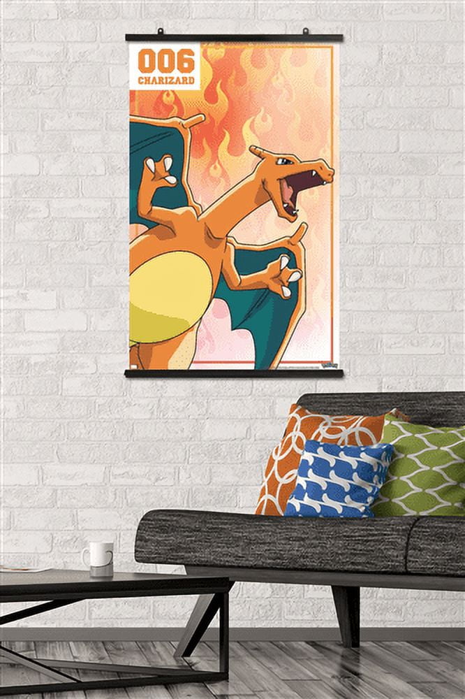 Sticker mural Pokemon Charizard 3D C356 