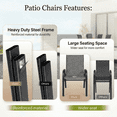 thumbnail image 5 of Pirecart Set of 4 Patio Dining Chairs, Textilene Outdoor Stacking Chairs for Poolside, Backyard, Garden, 5 of 10