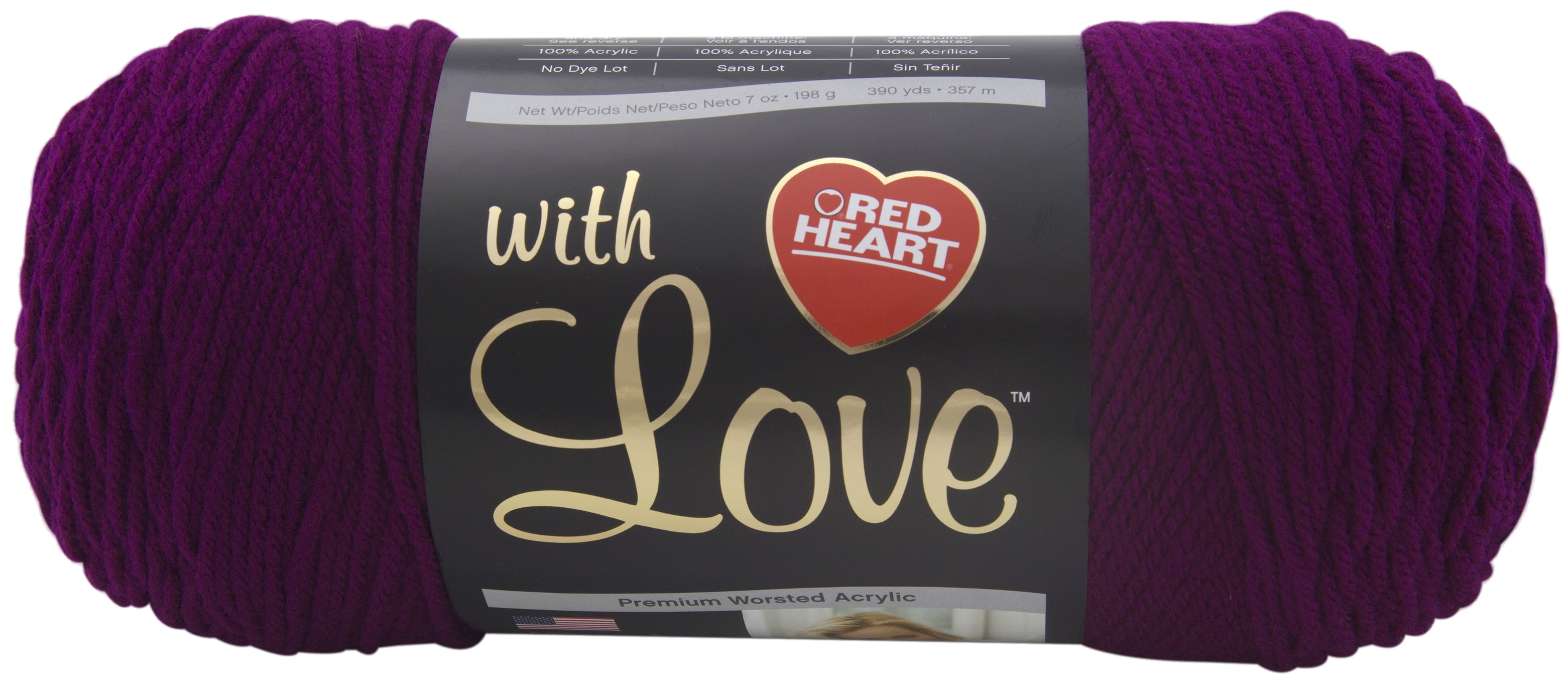 Red Heart Acrylic Boysenberry Yarn, 390 yd