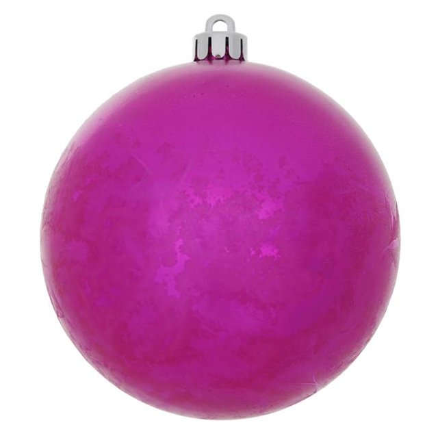 Magenta Crépité Boule Forée Ornement&44; 10 Po.