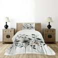 thumbnail image 4 of Ambesonne Neutral Quilted Bedspread Set 2 Pcs, Soft Hues Flowers Pattern, Twin Size, Dimgray and Slate Blue, 4 of 4