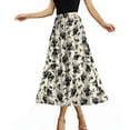 thumbnail image 6 of Mqqzkk Women's Floral Skirts A-line Long Tiered Ruffle Boho Midi Skirt Fashion Pleated Skirts High Waisted Fashion Skirt, 6 of 8