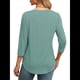 thumbnail image 4 of Blusas de Mujer con Mangas 3/4, Cuello Redondo, Túnicas Casuales, Camisas Plisadas Básicas, Corte Holgado, 2025 Judías L, 4 of 5