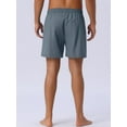 thumbnail image 3 of DARING DIVA Men's Elastic Waist Drawstring Mesh Lining Beach Shorts 28 Gray, 3 of 6