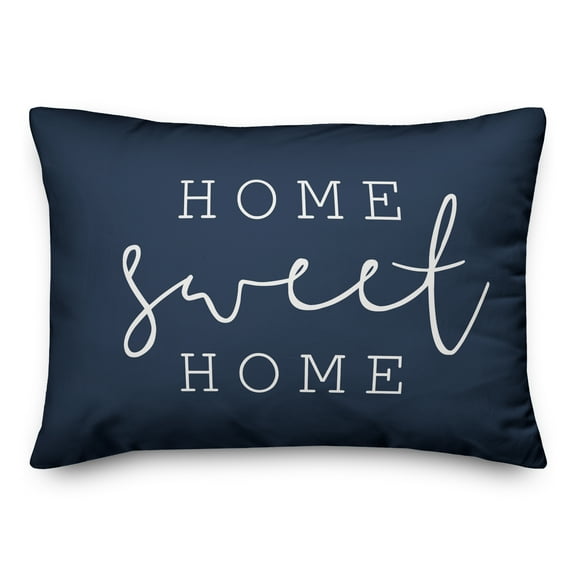 Creative Products Home Sweet Home Thin Script Navy 14x20 Indoor / Outdoor Pillow