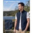 thumbnail image 4 of Men Vests Lightweight Golf Vest Windproof Sleeveless Casual Jacket Outerwear for Travel Sport Pocket, 4 of 8