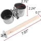 thumbnail image 4 of Copas Dobles Gafas Clip Alimentación Agua Pájaro Jaula De Acero Inoxidable Titular Vasos Para Beber Para Pájaros Loros Cateissary  PT001248-00, 4 of 6