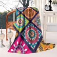 thumbnail image 4 of Multicolor Ethnic Mandala Pattern Blanket,Comfortable Soft Lamb Wool Throw Blanket,All Season,Warm Lightweight Blankets for Sofa Bed Couch Living Room Chair,50"x60", 4 of 4