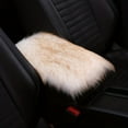 thumbnail image 5 of Car Center Console Cover, Universal Winter Plush Fur Auto Seat Box Armrest Cushion For Cars Suv Truck, Fluffy Middle Console Arm Rest Pad Mat Interior, 5 of 9