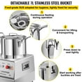 thumbnail image 3 of Procesador de alimentos VEVOR 110V 7L 750W acero inoxidable, 3 of 9
