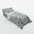 thumbnail image 3 of Ambesonne Hipster Bedding Set 4 Pcs, Ponytailed Girlfriend, Queen, Black White, 3 of 3
