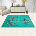 thumbnail image 3 of Coolnut Lightweight Carpet Mats, 31 x 20 inches Area Soft Rugs Floor Mat Doormat Decoration for Rooms Entrance Anchor On Green Pattern, 3 of 6
