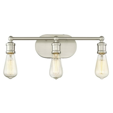 Trade Winds Lighting Industrial 3-Light 18.5" Bath Bar in Brushed Nickel