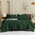 thumbnail image 5 of ANGENIA King Size Comforter Sets Dark Green, 3 Pieces Soft Fluffy Boho Bedding Comforter Set for King Bed, All Season Lightweight Tufted Down Alternative Comforter Bed Set, 5 of 8
