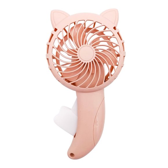 Lindo Ventilador De Presión Manual Con Orejas De Gato De Dibujos Animados, Ventilador De Refrigeración Portátil Y Liviano Para Viajes, Actividades Al Aire Libre, Compacto Y