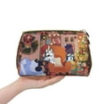 thumbnail image 4 of Kowoue Bluey Pattern Leather Makeup Bag – Portable Leather Cosmetic Organizer, Travel Makeup Pouch Compact Makeup Bag, 4 of 8